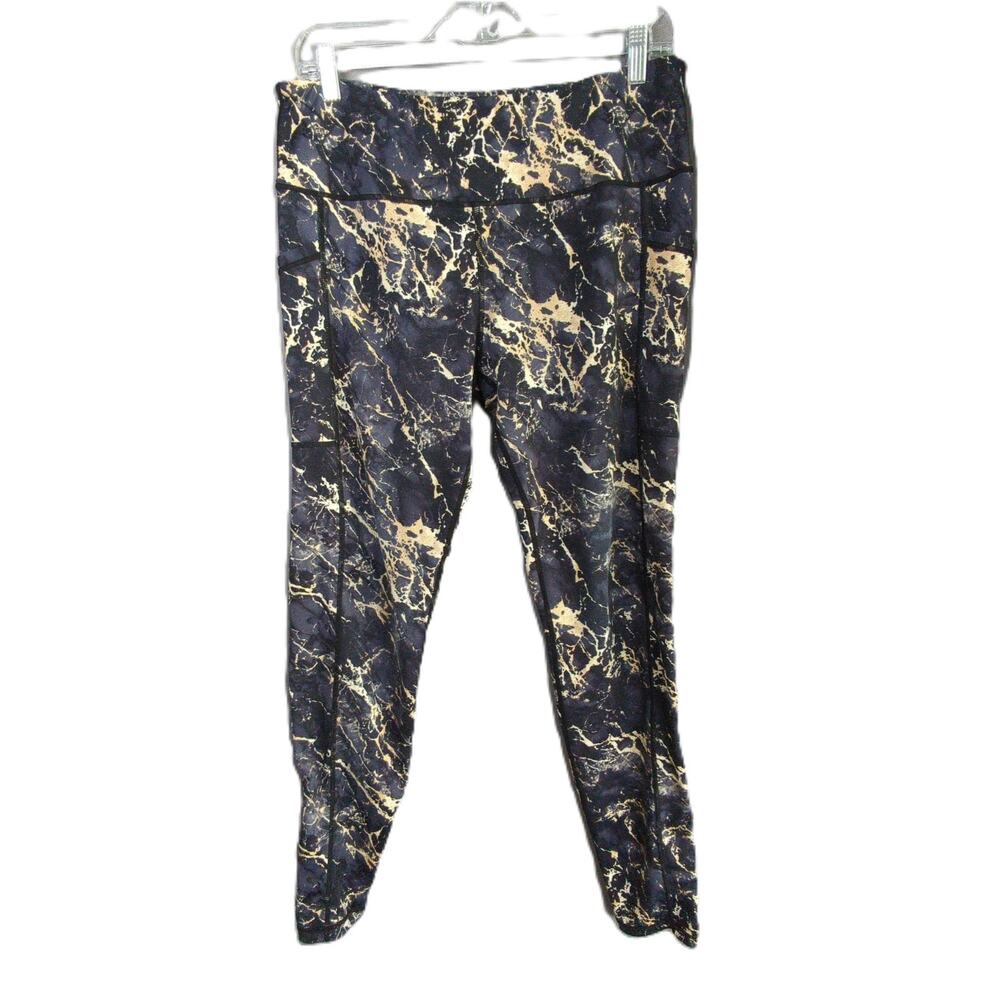 Constantly Varied Gear‎ Leggings Womens XL Black Marble Pockets Squat Proof